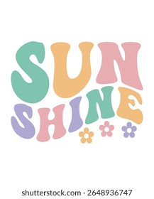 Sun shine Retro Summer Bundle Groovy, Beach wavy, Trendy groovy, Funny Beach Quotes hippie, Summer Cut Files, Groovy aesthetic 70s, wavy files for CRICUT