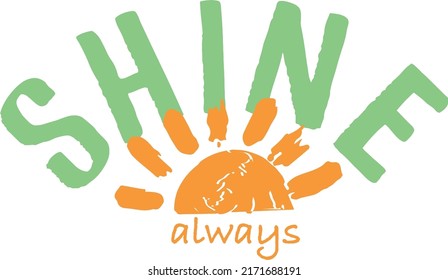 sun shine slogan tshirt print graphic art illustration