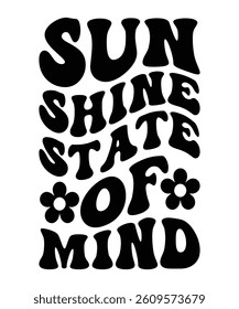 Sun shine state of mind Retro Summer Bundle, Summer, Beach, Summertime, Funny Beach Quotes, Summer Quotes, files for cricut, Bundle