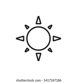 Sun, sun shine stroke vector icon