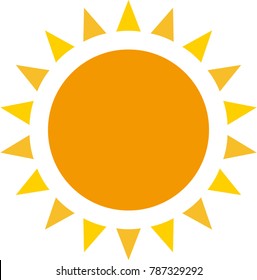 sun shine sunrise sunset silhouette flat pictogram season climate recreation resort relaxation handdrawn elegant vector flat sun summertime day spring  single simple trandy morning solar website