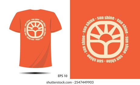 sun shine symbol Vector illustrations. For t-shirt prints and other uses