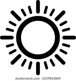 Sun Shine Vector illustration icon black