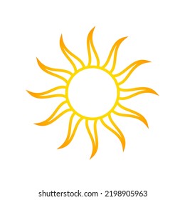 the sun shines bright design vector illustration isolated on white background.
