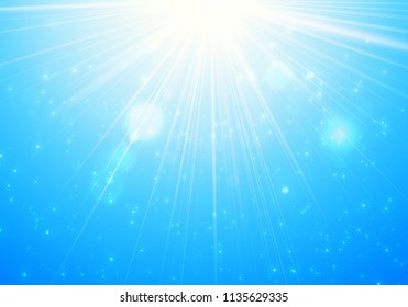 The sun shines bright in summer. Abstract backgound for your design.