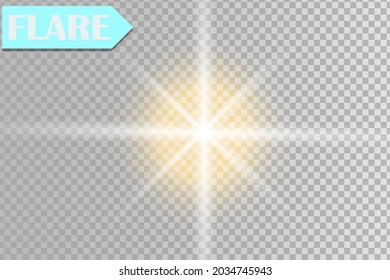 The sun shines brightly in the desert in the sky