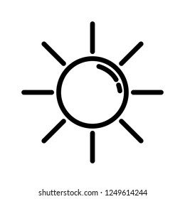 sun shines icon, vector