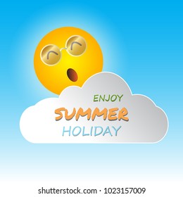The sun shines in the summer