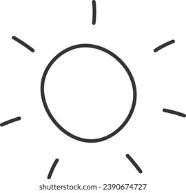 Sun Shining Doodle-Vektorgrafik
