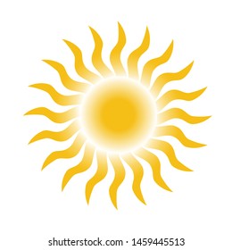 Sun shining flat design icon. sunny weather icon symbol design. . Logo element illustration. colored collection. sunny weather concept. Can be used in web and mobile