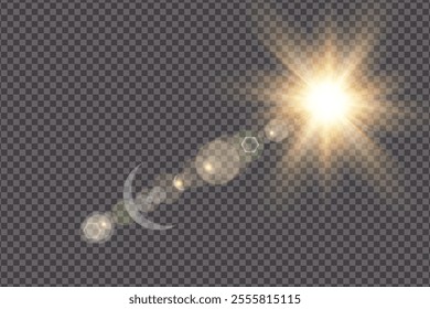 Sun shining glare effect background