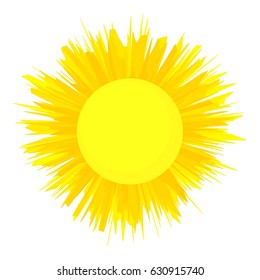 The sun is shining icon. Cartoon illustration of the sun is shining vector icon for web