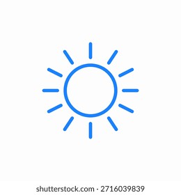 Vector de signo de icono de sol brillante