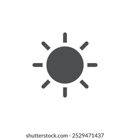 Sun shining icon simple vector symbol