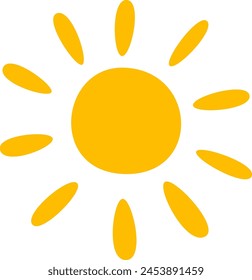 Vektorillustration des Sonnenscheinenden Symbols