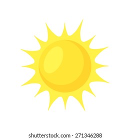 Sun shining. Isolated icon pictogram. Eps 10 vector illustration.