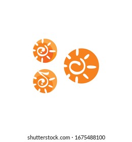 The sun is shining logo icon vector symbol