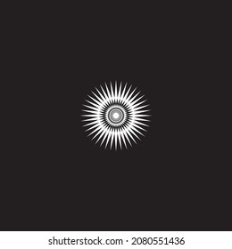 sun shining simple symbol logo vector