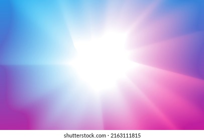 Sun shining in the sky sunset vector abstract summer background.