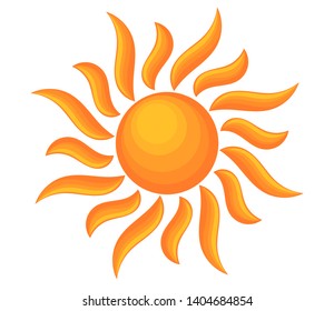 Sun shining symbol. Vector illustration. Nature icon design element.