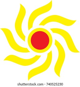 
the sun is shining yellow