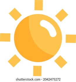 Giro solar, ilustración, vector, sobre un fondo blanco.