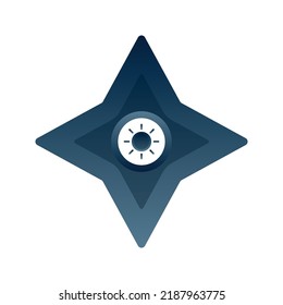 elemento icono de plantilla de diseño de degradado de logotipo shuriken
