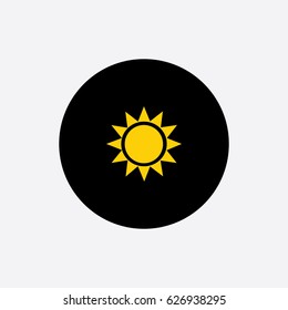 Sun sign button vector vector illustration