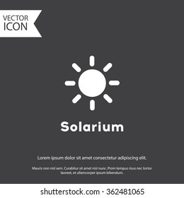 Sun sign icon. Solarium symbol.  gray icon.