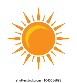 sun sign icon, vector sunlight, bright sunny