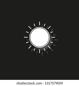 sun sign icon, vector sunlight, bright sunny