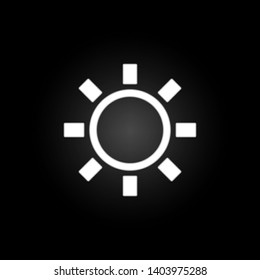 Sun sign neon icon. Elements of weather set. Simple icon for websites, web design, mobile app, info graphics