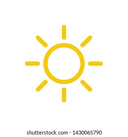Sun sign symbol icon vector illustration