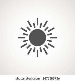 Sun sign symbol icon vector illustration. Sun vector border icon use for admin panels, website, interfaces, mobile apps