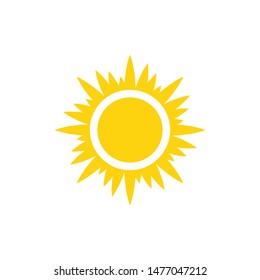 Sun sign symbol icon vector illustration. Sun vector border icon use for admin panels, website, interfaces, mobile apps