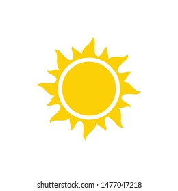 Sun sign symbol icon vector illustration. Sun vector border icon use for admin panels, website, interfaces, mobile apps