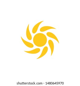 Sun sign symbol icon vector illustration. Sun vector border icon use for admin panels, website, interfaces, mobile apps