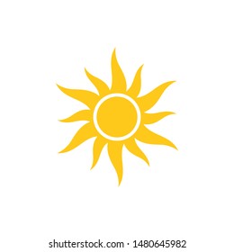 Sun sign symbol icon vector illustration. Sun vector border icon use for admin panels, website, interfaces, mobile apps
