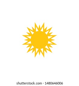 Sun sign symbol icon vector illustration. Sun vector border icon use for admin panels, website, interfaces, mobile apps