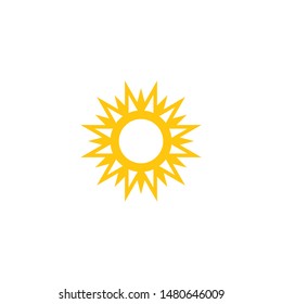 Sun sign symbol icon vector illustration. Sun vector border icon use for admin panels, website, interfaces, mobile apps