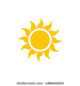 Sun sign symbol icon vector illustration. Sun vector border icon use for admin panels, website, interfaces, mobile apps