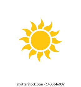 Sun sign symbol icon vector illustration. Sun vector border icon use for admin panels, website, interfaces, mobile apps