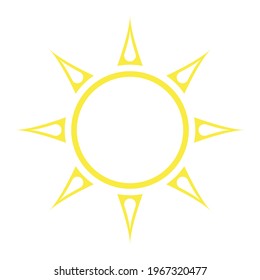 Sun sign symbol icon vector illustration