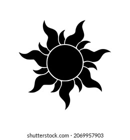 Sun sign symbol icon vector illustration simple design high quality perfect for all project
