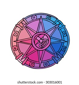 Sun sign, vector illustration