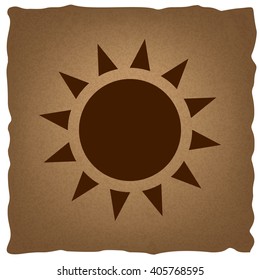 Sun sign. Vintage effect
