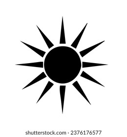 Sun silhouette blsck colour design
