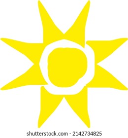 Icono de silueta solar y patrón decorativo 