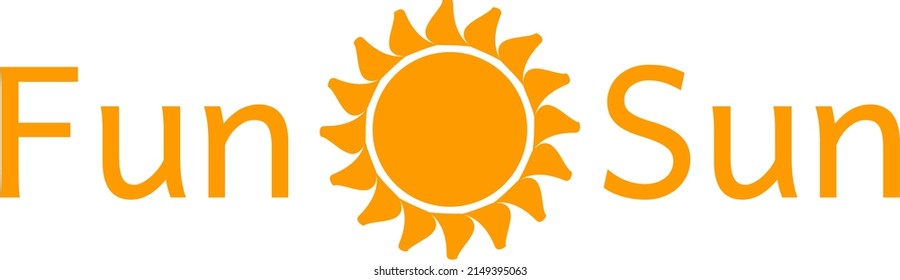 Sun silhouette icon and logo