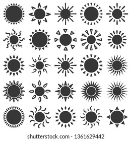 Set Sun Icons Stock Vector (Royalty Free) 242185468